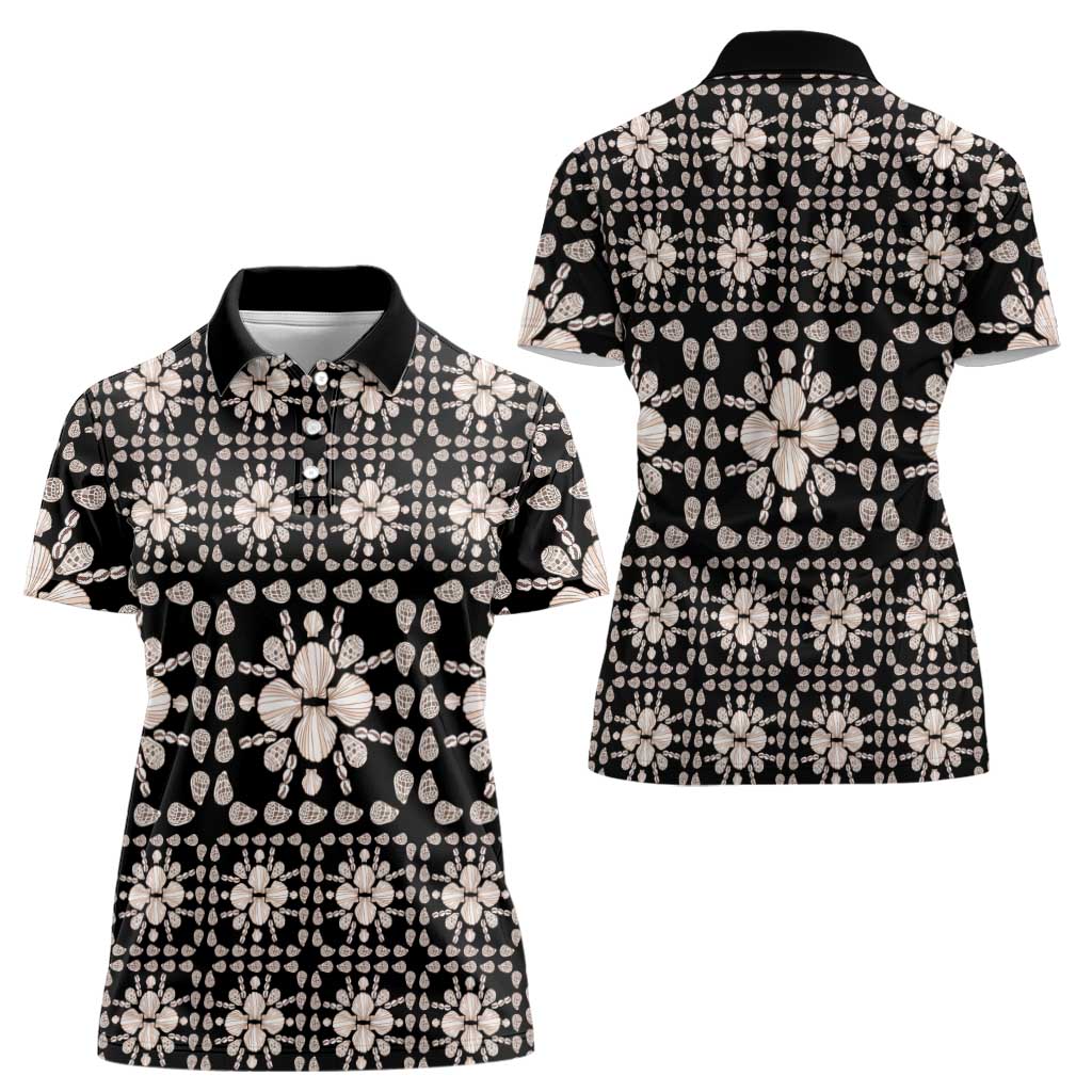 Aloha Hawaii Shell Quilt Women Polo Shirt Seamless Style - Polynesian Pride