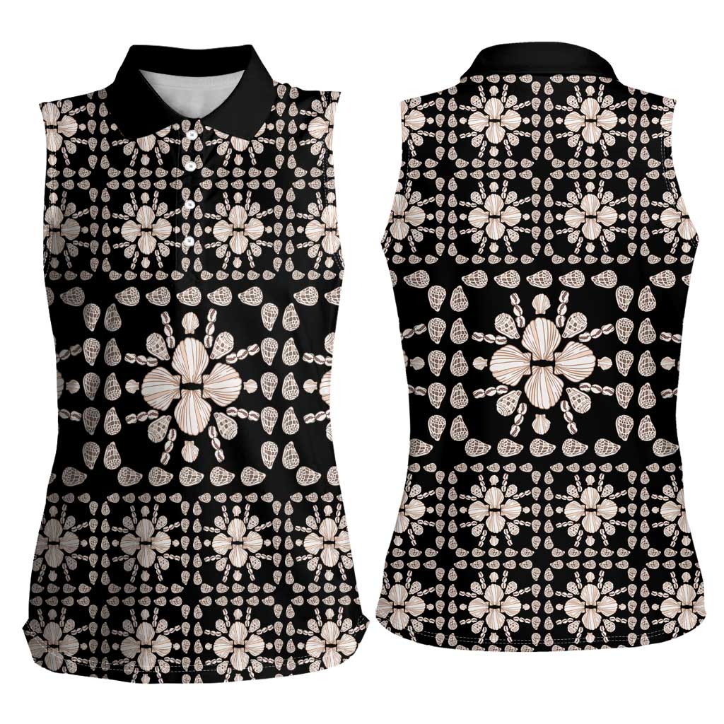Aloha Hawaii Shell Quilt Women Sleeveless Polo Shirt Seamless Style LT14 - Polynesian Pride