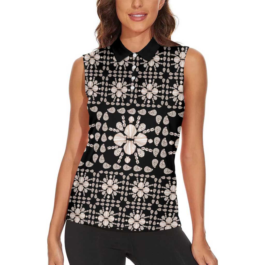 Aloha Hawaii Shell Quilt Women Sleeveless Polo Shirt Seamless Style LT14 - Polynesian Pride