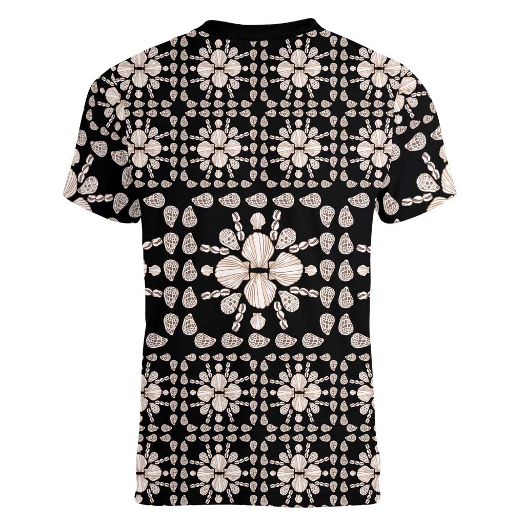 Aloha Hawaii Shell Quilt Women V-Neck T-Shirt Seamless Style LT14 - Polynesian Pride