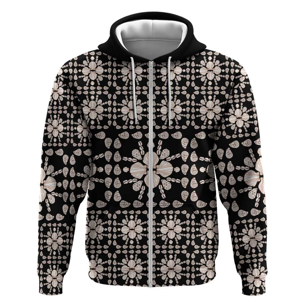 Aloha Hawaii Shell Quilt Zip Hoodie Seamless Style - Polynesian Pride