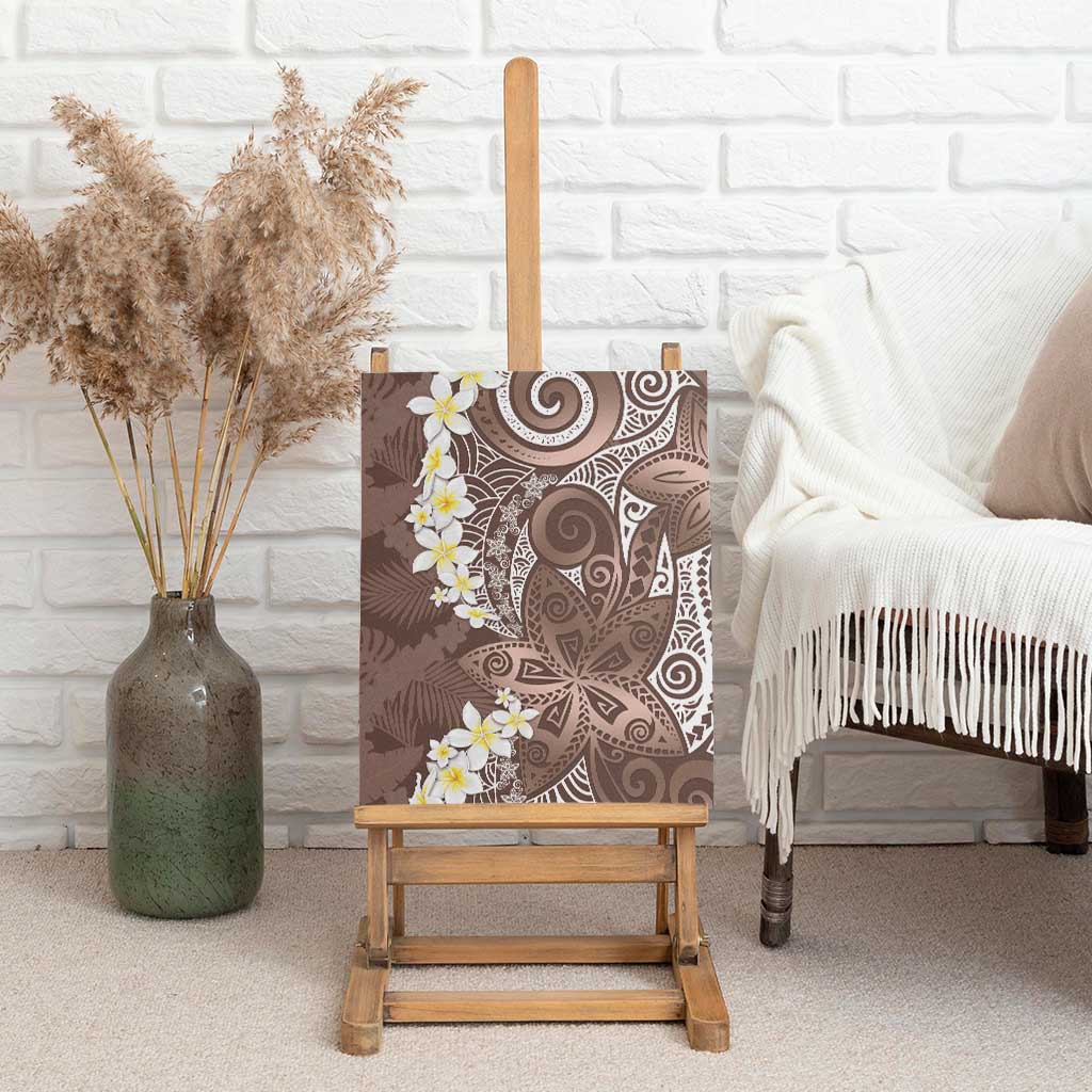 Mocha Mousse Polynesian Tribal Frangipani Tropical Vibe Canvas Wall Art LT14 - Polynesian Pride