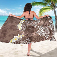 Mocha Mousse Polynesian Tribal Frangipani Tropical Vibe Sarong