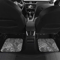 Gray Polynesian Tribal Frangipani Tropical Vibe Car Mats