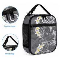 Gray Polynesian Tribal Frangipani Tropical Vibe Lunch Bag LT14 - Polynesian Pride