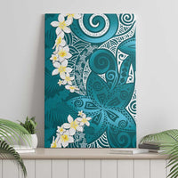 Cyan Polynesian Tribal Frangipani Tropical Vibe Canvas Wall Art LT14 - Polynesian Pride