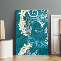 Cyan Polynesian Tribal Frangipani Tropical Vibe Canvas Wall Art LT14 - Polynesian Pride