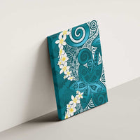 Cyan Polynesian Tribal Frangipani Tropical Vibe Canvas Wall Art LT14 - Polynesian Pride