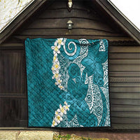Cyan Polynesian Tribal Frangipani Tropical Vibe Quilt LT14 - Polynesian Pride