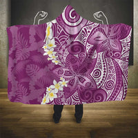 Pink Polynesian Tribal Frangipani Tropical Vibe Hooded Blanket LT14 - Polynesian Pride