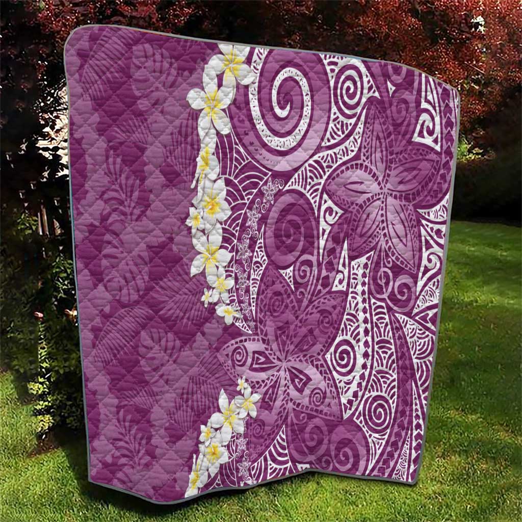 Pink Polynesian Tribal Frangipani Tropical Vibe Quilt LT14 - Polynesian Pride