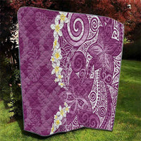 Pink Polynesian Tribal Frangipani Tropical Vibe Quilt LT14 - Polynesian Pride