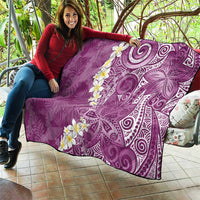 Pink Polynesian Tribal Frangipani Tropical Vibe Quilt LT14 - Polynesian Pride