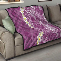Pink Polynesian Tribal Frangipani Tropical Vibe Quilt LT14 - Polynesian Pride