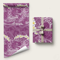 Pink Polynesian Tribal Frangipani Tropical Vibe Wrapping Paper - Polynesian Pride