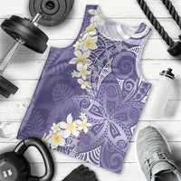 Violet Polynesian Tribal Frangipani Tropical Vibe Men Tank Top