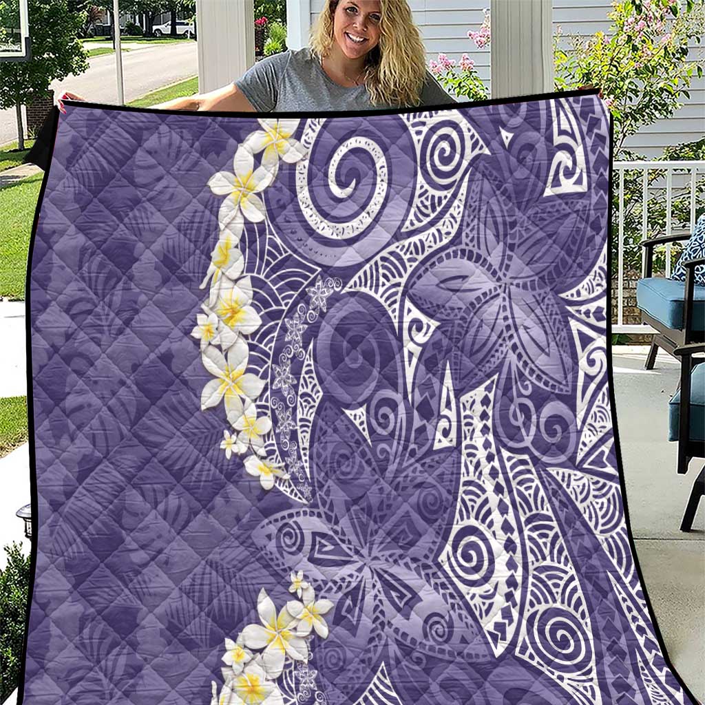 Violet Polynesian Tribal Frangipani Tropical Vibe Quilt LT14 Violet - Polynesian Pride