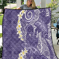 Violet Polynesian Tribal Frangipani Tropical Vibe Quilt LT14 Violet - Polynesian Pride