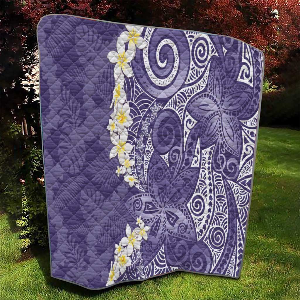Violet Polynesian Tribal Frangipani Tropical Vibe Quilt LT14 - Polynesian Pride