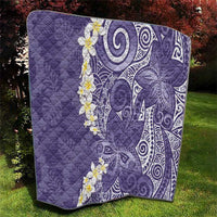 Violet Polynesian Tribal Frangipani Tropical Vibe Quilt LT14 - Polynesian Pride