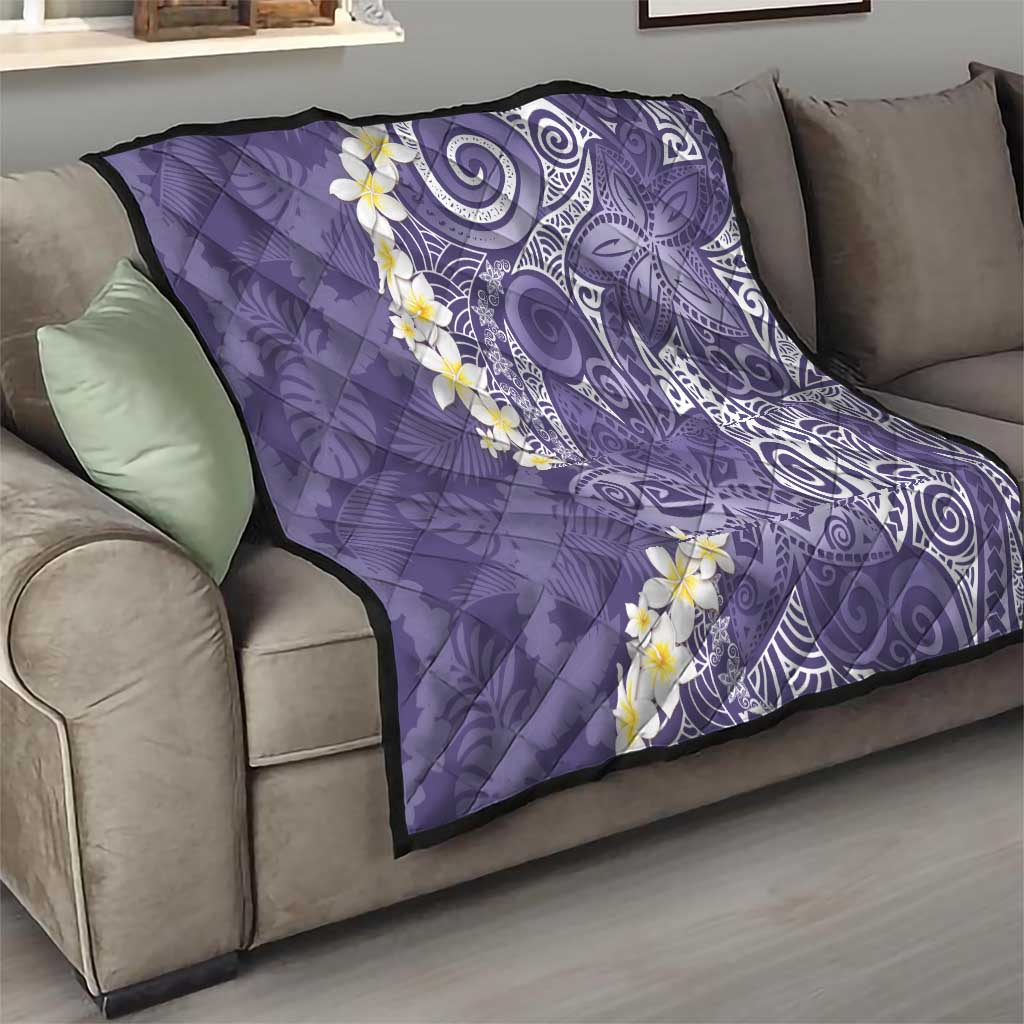Violet Polynesian Tribal Frangipani Tropical Vibe Quilt LT14 - Polynesian Pride