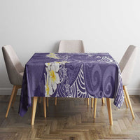 Violet Polynesian Tribal Frangipani Tropical Vibe Tablecloth