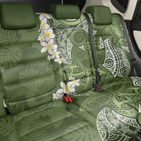 Green Polynesian Tribal Frangipani Tropical Vibe Back Car Seat Cover
