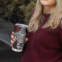 Red Aotearoa Niho Taniwha Tumbler Cup Maori Mythology Tooth - Taniko Motifs