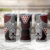 Red Aotearoa Niho Taniwha Tumbler Cup Maori Mythology Tooth - Taniko Motifs