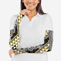 Yellow Aotearoa Niho Taniwha Arm Sleeves Maori Mythology Tooth - Taniko Motifs - Polynesian Pride