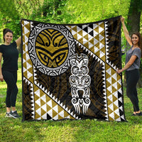 Yellow Aotearoa Niho Taniwha Quilt Maori Mythology Tooth - Taniko Motifs LT14 - Polynesian Pride