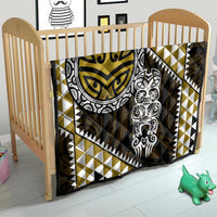 Yellow Aotearoa Niho Taniwha Quilt Maori Mythology Tooth - Taniko Motifs LT14 - Polynesian Pride
