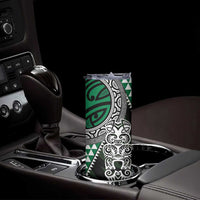 Green Aotearoa Niho Taniwha Skinny Tumbler Maori Mythology Tooth - Taniko Motifs
