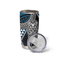 Blue Aotearoa Niho Taniwha Tumbler Cup Maori Mythology Tooth - Taniko Motifs