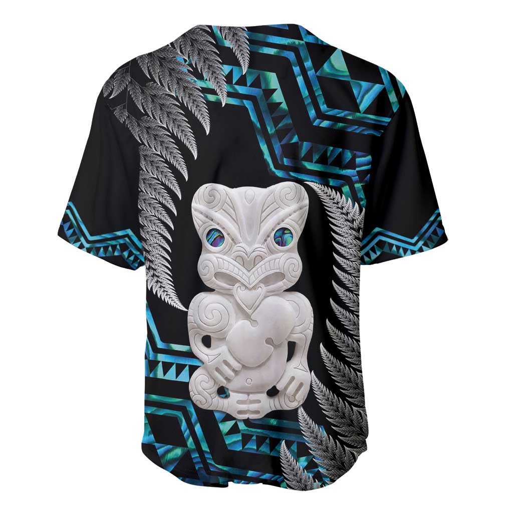 Aotearoa Taniko Paua Shell With Hei Tiki Baseball Jersey LT14 - Polynesian Pride