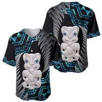 Aotearoa Taniko Paua Shell With Hei Tiki Baseball Jersey LT14 - Polynesian Pride