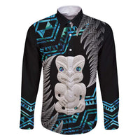 Aotearoa Taniko Paua Shell With Hei Tiki Family Matching Long Sleeve Bodycon Dress and Hawaiian Shirt