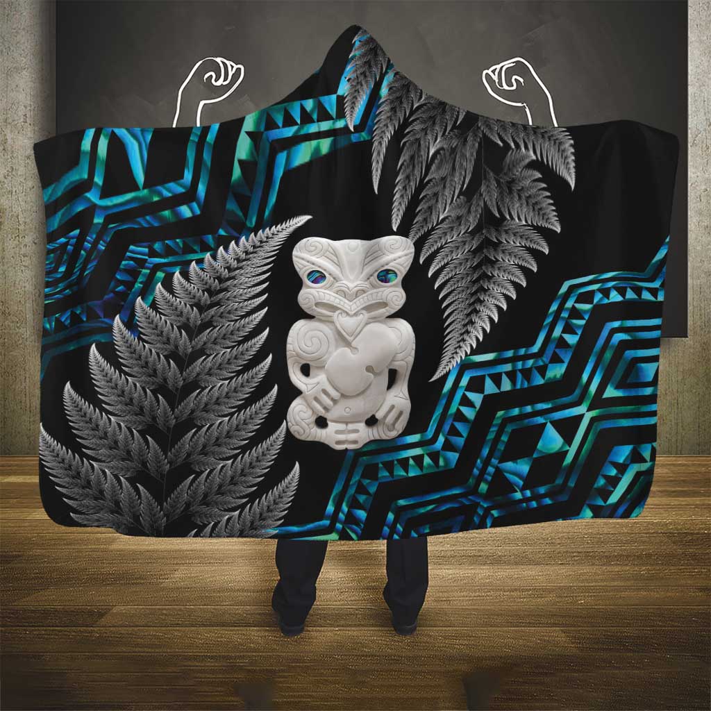 Aotearoa Taniko Paua Shell With Hei Tiki Hooded Blanket LT14 - Polynesian Pride