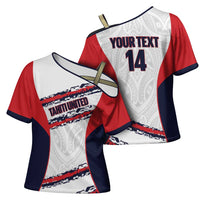 AS Venus Tahiti Football Custom Cross Shoulder Shirt Go Champions Polynesian Pattern LT14 - Polynesian Pride