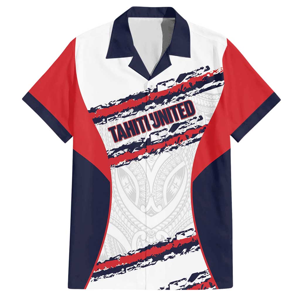 AS Venus Tahiti Football Custom Hawaiian Shirt Go Champions Polynesian Pattern LT14 White - Polynesian Pride