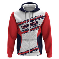 AS Venus Tahiti Football Custom Hoodie Go Champions Polynesian Pattern LT14 Zip Hoodie White - Polynesian Pride