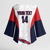 AS Venus Tahiti Football Custom Kimono Sleeve Blouse Go Champions Polynesian Pattern LT14 - Polynesian Pride