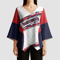 AS Venus Tahiti Football Custom Kimono Sleeve Blouse Go Champions Polynesian Pattern LT14 - Polynesian Pride