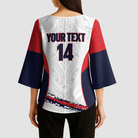 AS Venus Tahiti Football Custom Kimono Sleeve Blouse Go Champions Polynesian Pattern LT14 - Polynesian Pride