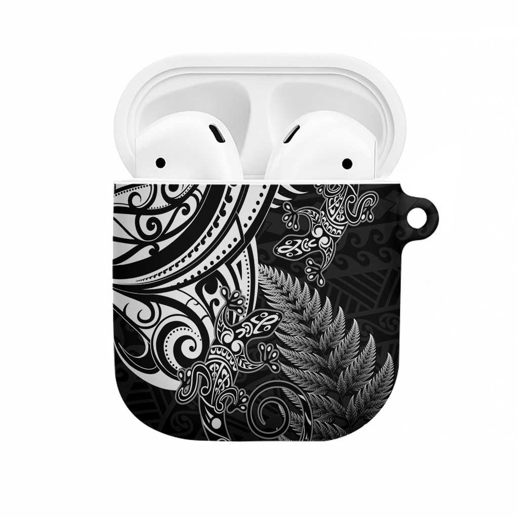 New Zealand Lizard AirPods Case Silver Fern Aotearoa Maori - Polynesian Pride