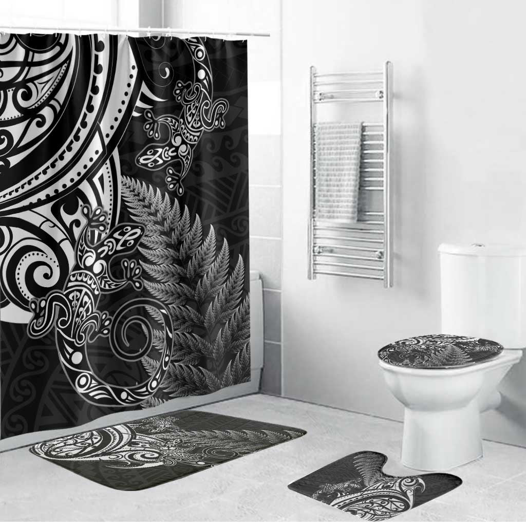 New Zealand Lizard Bathroom Set Silver Fern Aotearoa Maori - Polynesian Pride