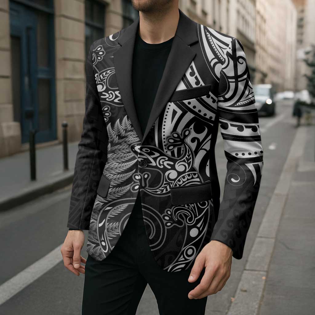 New Zealand Lizard Blazer Silver Fern Aotearoa Maori - Polynesian Pride