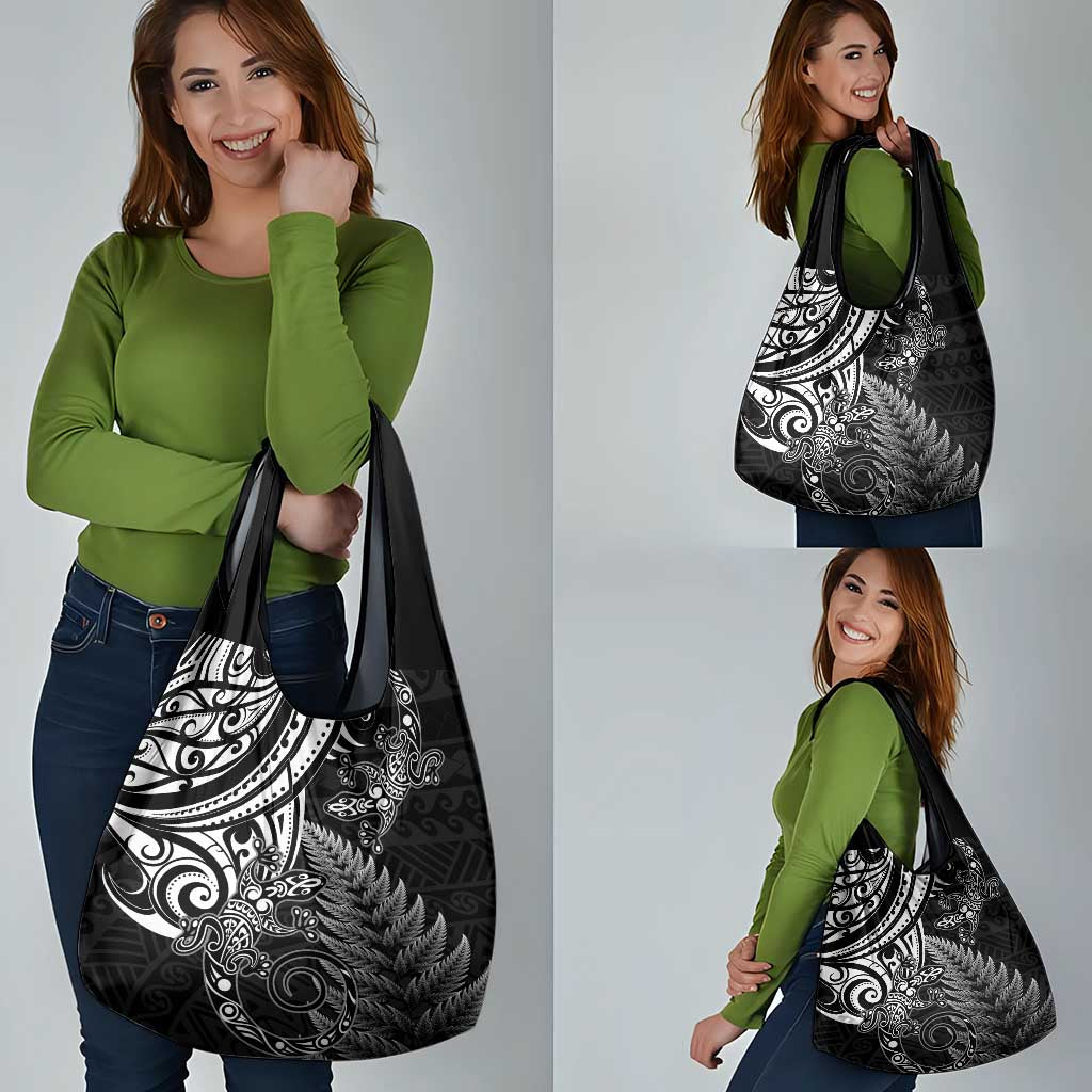New Zealand Lizard Grocery Bag Silver Fern Aotearoa Maori