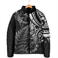 New Zealand Lizard Padded Jacket Silver Fern Aotearoa Maori - Polynesian Pride