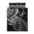 New Zealand Lizard Quilt Bed Set Silver Fern Aotearoa Maori